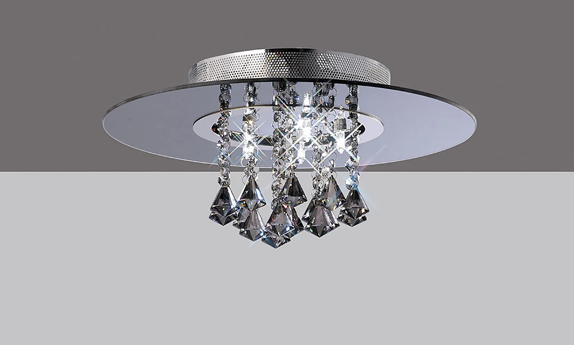 Starda Crystal Ceiling Lights Diyas Flush Crystal Fittings
